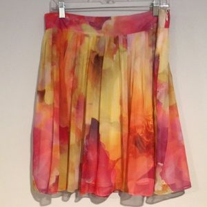 Liz Claiborne petite floral pleated chiffon skirt